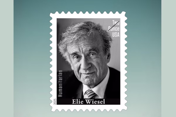 New US Postal Service stamp honors Holocaust survivor and humanitarian Elie Wiesel